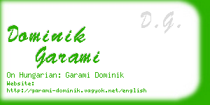 dominik garami business card